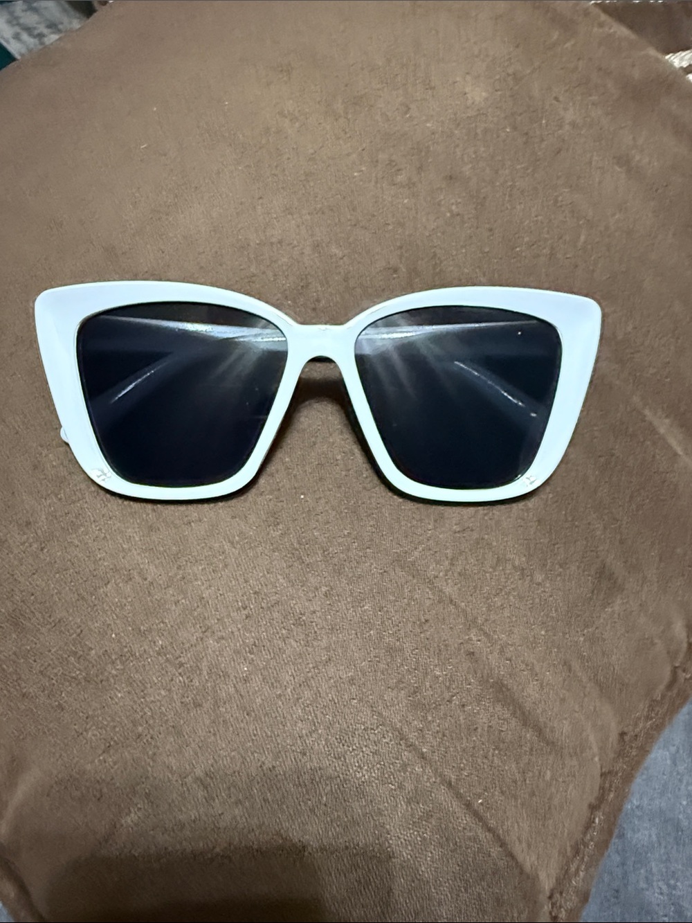 White Cat-Eye Women's Sunglasses